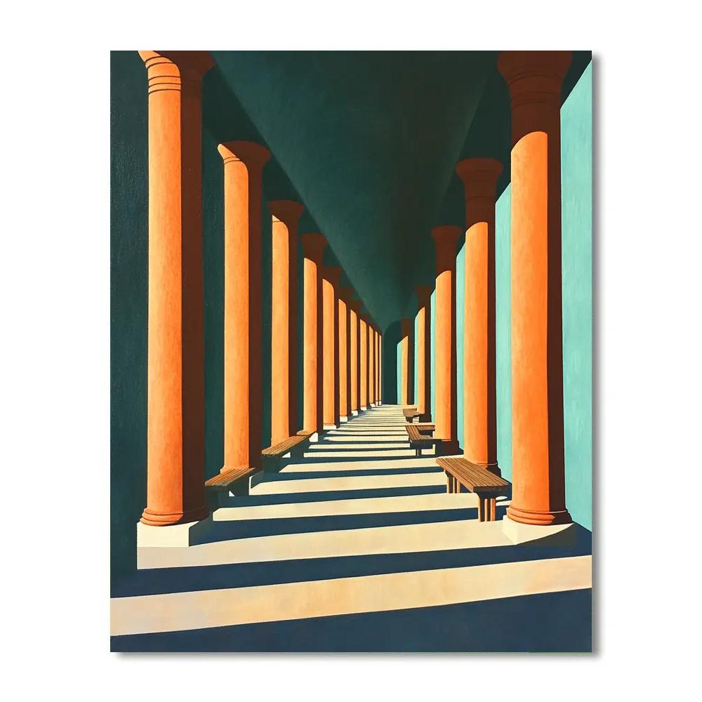 De Chirico Inspired Empty Arcade Paint by numbers kits