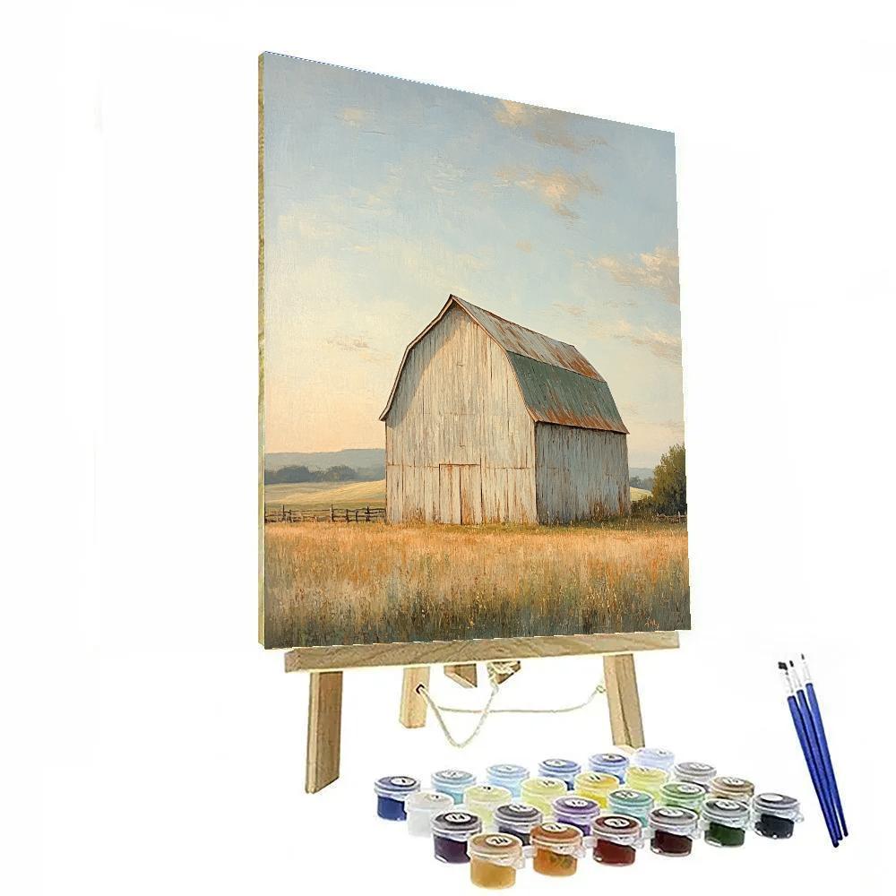 Andrew Wyeth Inspired Windblown Barn paint by number