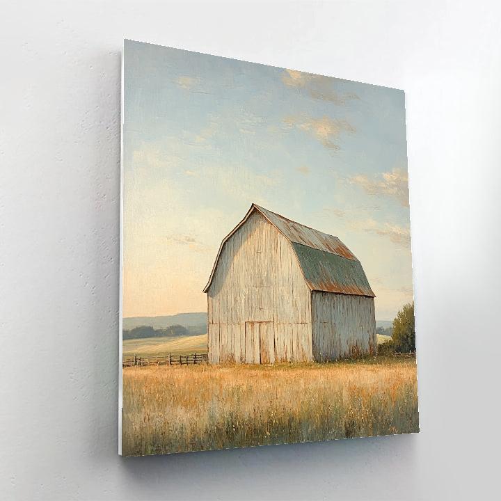 Andrew Wyeth Inspired Windblown Barn paint by number