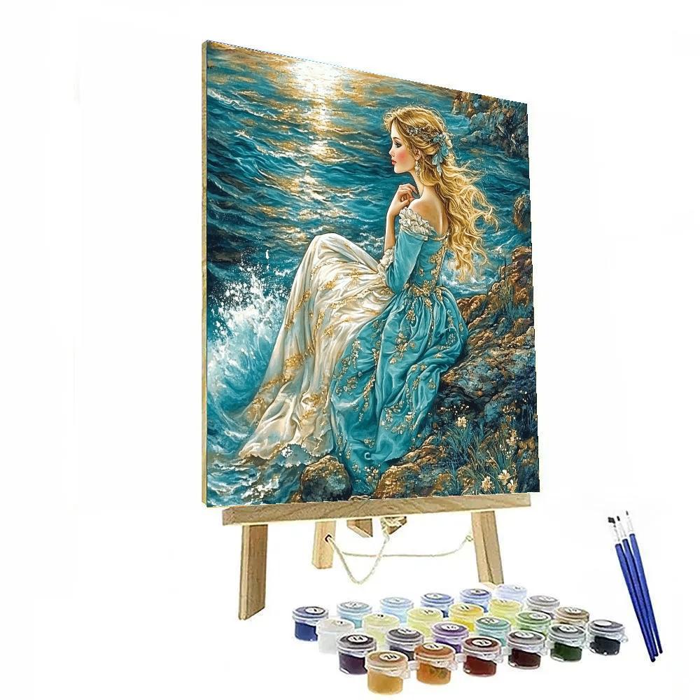 Waterhouse Inspired Siren On Rocks Painting by numbers kit