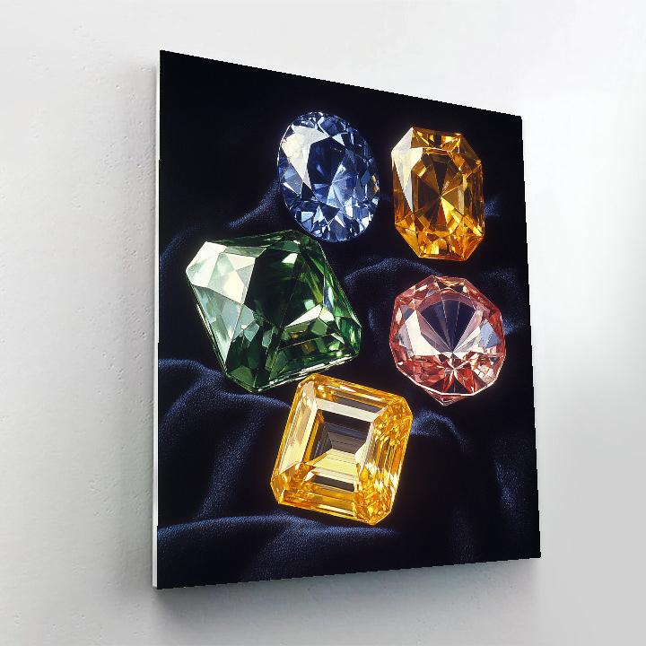 Still Life Inspired Gem Display paint by numbers
