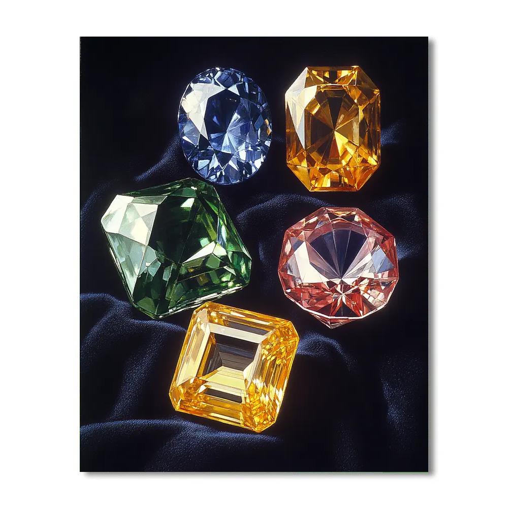 Still Life Inspired Gem Display paint by numbers