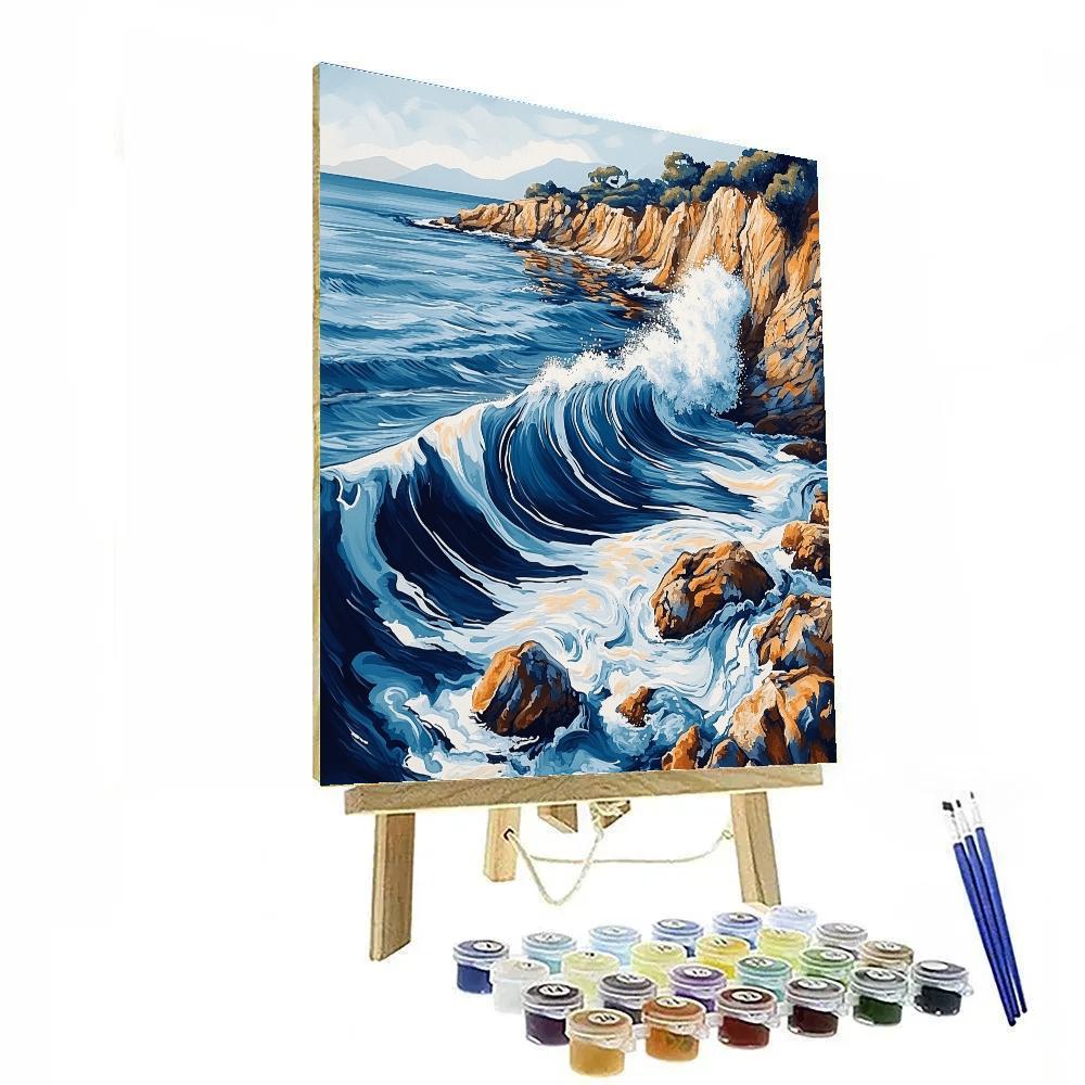 Hokusai Inspired Storm Surge painting number kit