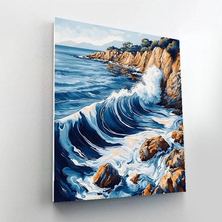Hokusai Inspired Storm Surge painting number kit