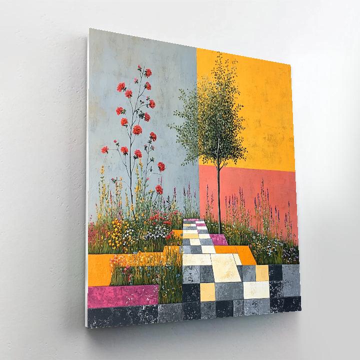 Paul Klee Inspired Garden Blueprint DIY paint by numbers