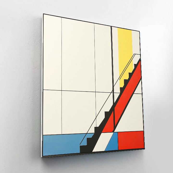 Mondrian Inspired Harbor Grid Paint by numbers art