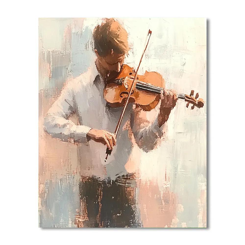Degas Inspired Solo Violinist Paint by numbers art