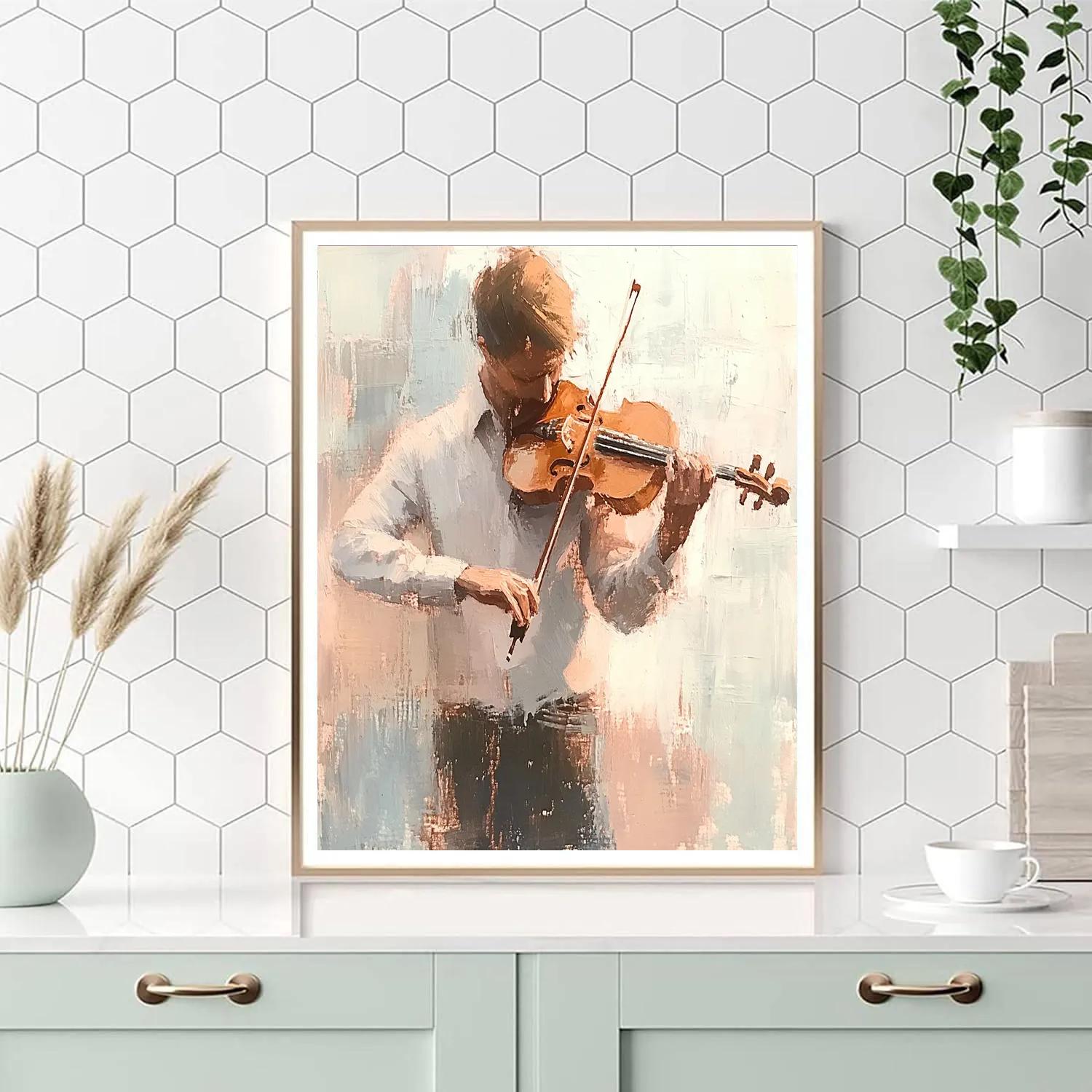 Degas Inspired Solo Violinist Paint by numbers art