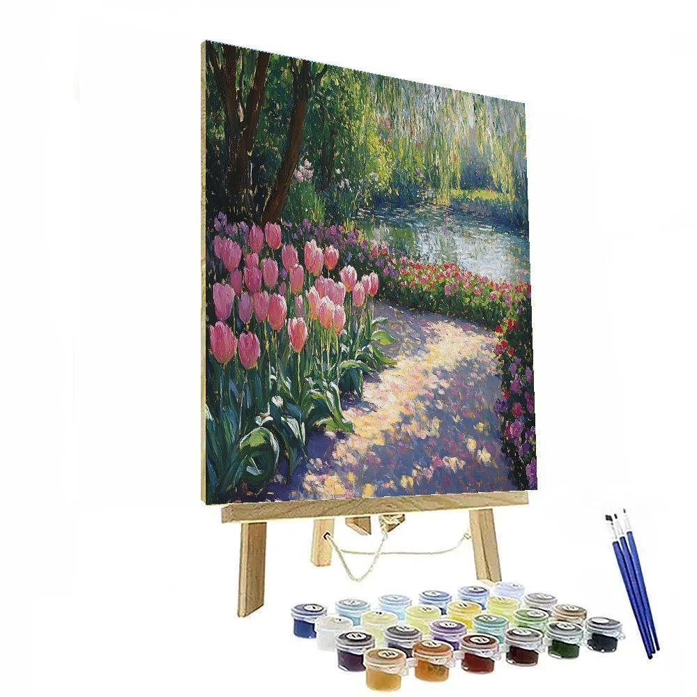 Monet Inspired Garden In Bloom paint by color
