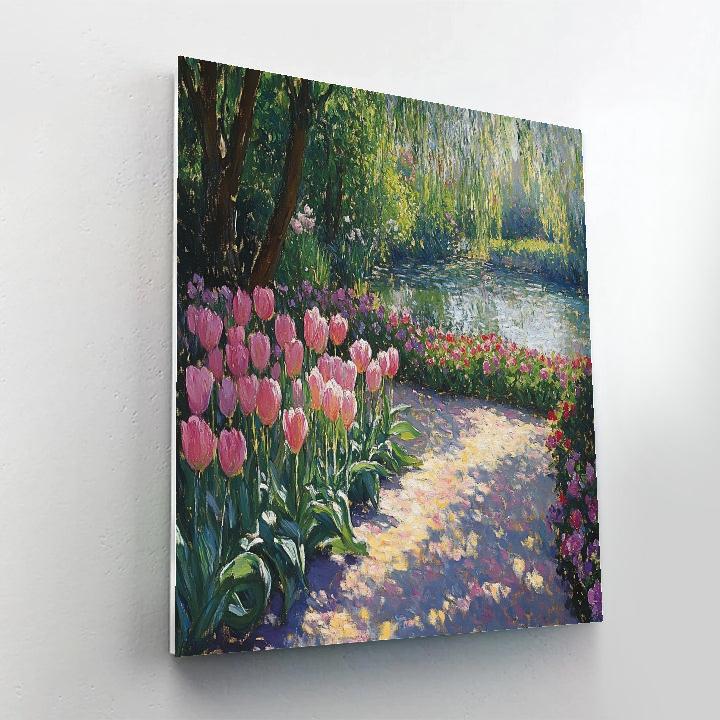 Monet Inspired Garden In Bloom paint by color
