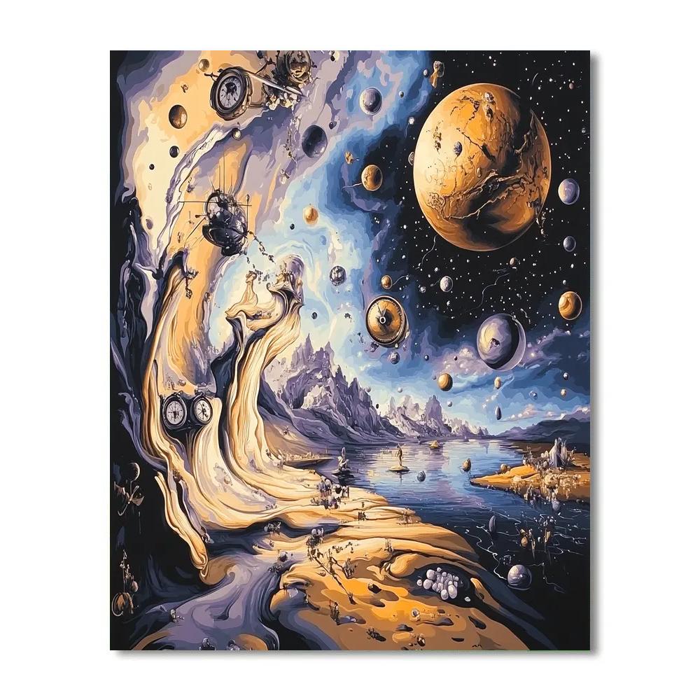 Salvador Dali Inspired Surreal Space Dream Numbered painting kits