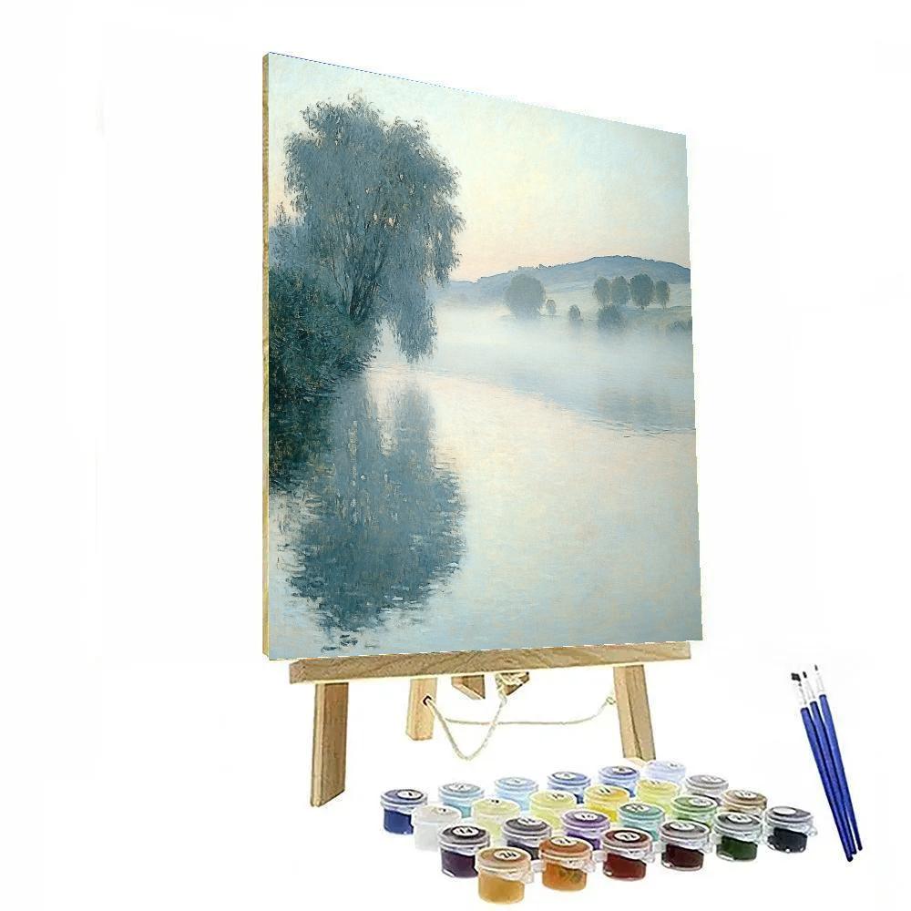 Claude Monet Inspired Morning River Mist Numbered painting kits