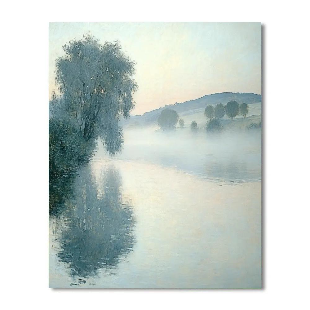 Claude Monet Inspired Morning River Mist Numbered painting kits
