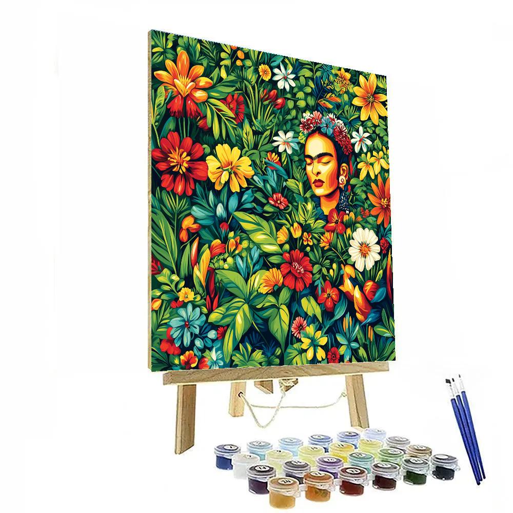 Frida Kahlo Inspired Mythical Garden DIY paint by numbers