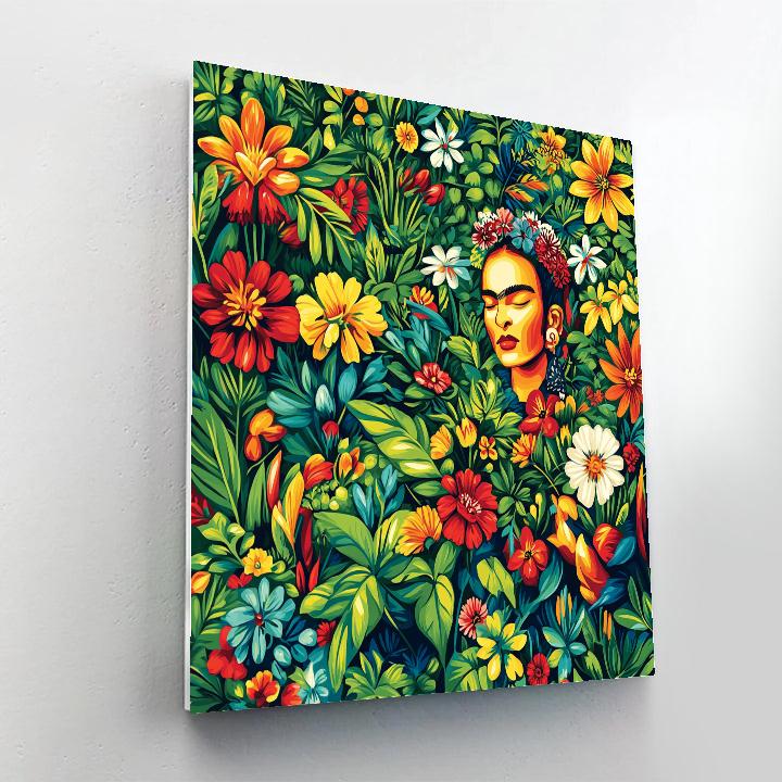 Frida Kahlo Inspired Mythical Garden DIY paint by numbers