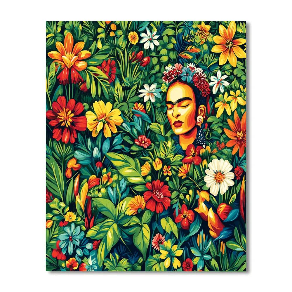 Frida Kahlo Inspired Mythical Garden DIY paint by numbers
