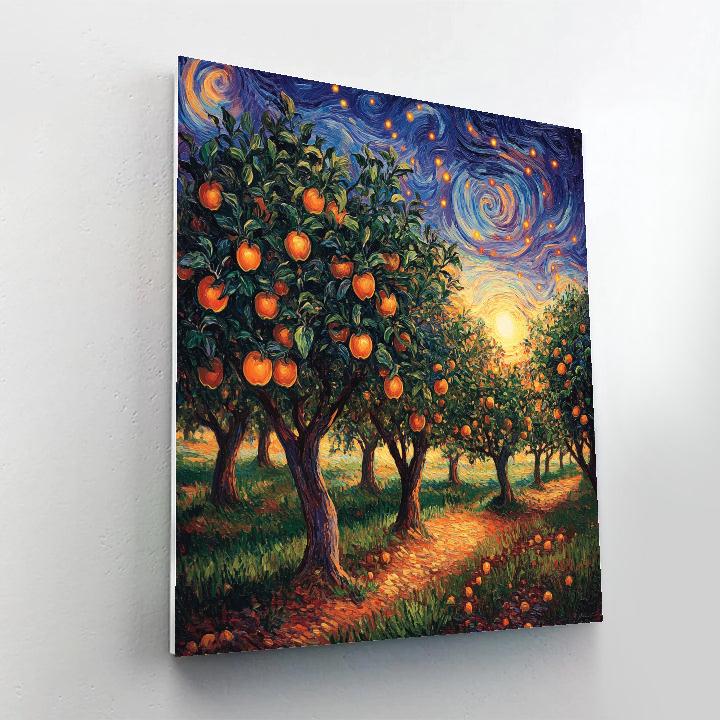 Van Gogh Inspired Twilight Orchard DIY paint by numbers