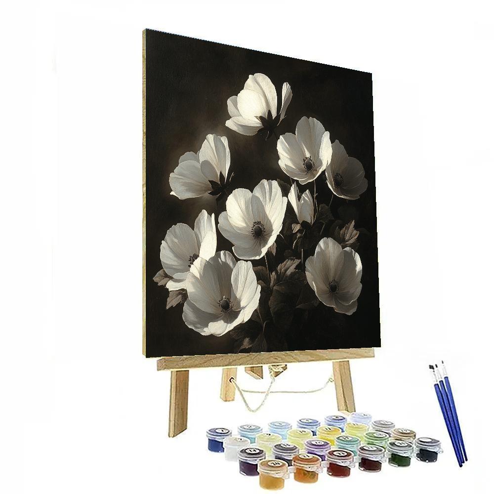 Caravaggio Inspired Twilight Blossoms paint by number