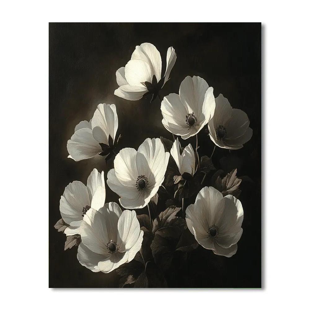 Caravaggio Inspired Twilight Blossoms paint by number