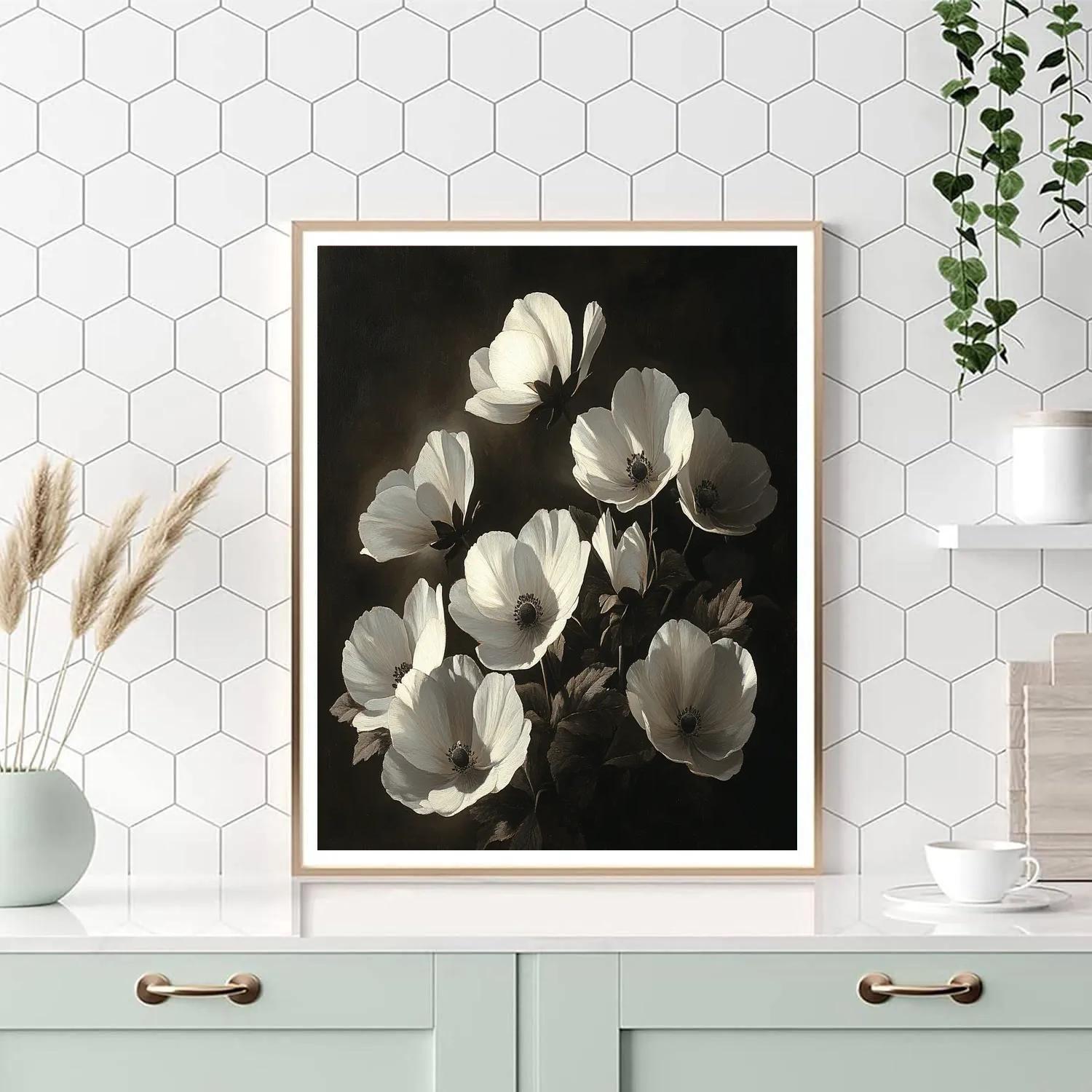 Caravaggio Inspired Twilight Blossoms paint by number