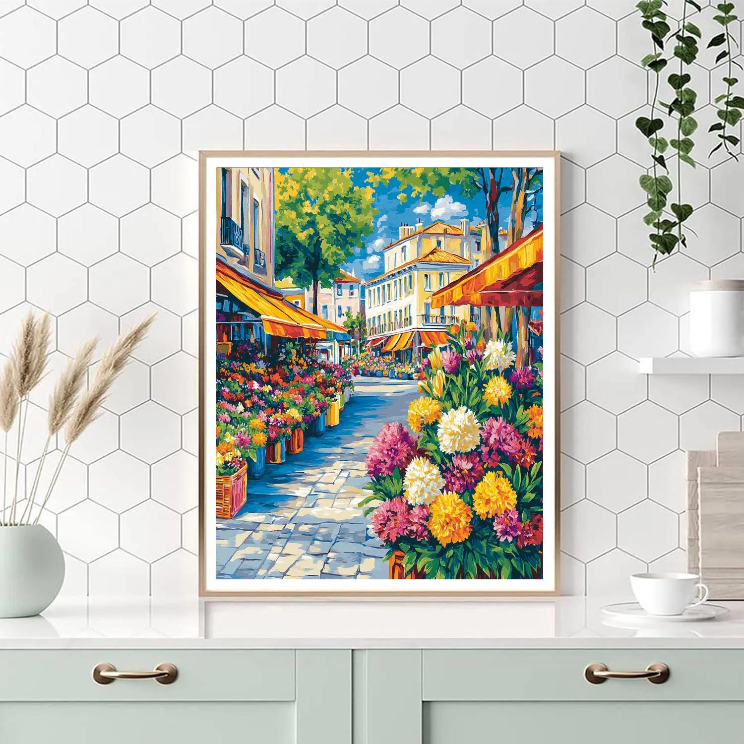 Matisse Inspired Flower Market painting number kit