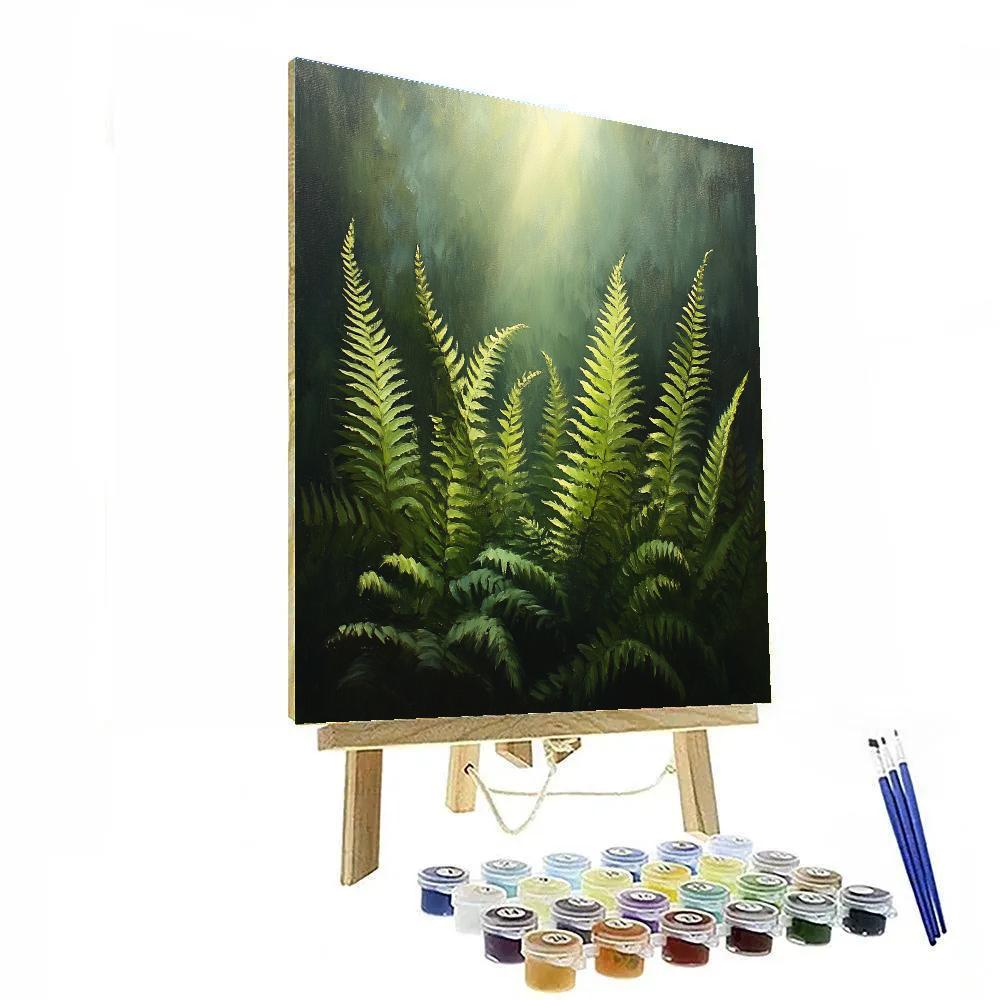 Caravaggio Inspired Whispering Ferns paint by color
