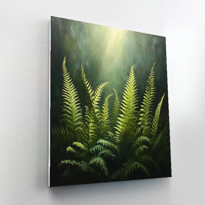 Caravaggio Inspired Whispering Ferns paint by color