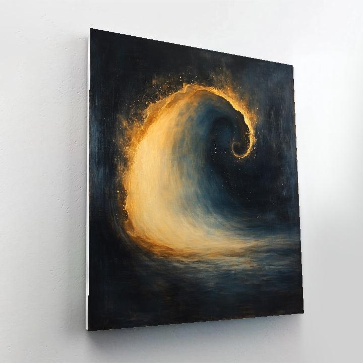 Caravaggio Inspired Celestial Nebula Veil Number painting