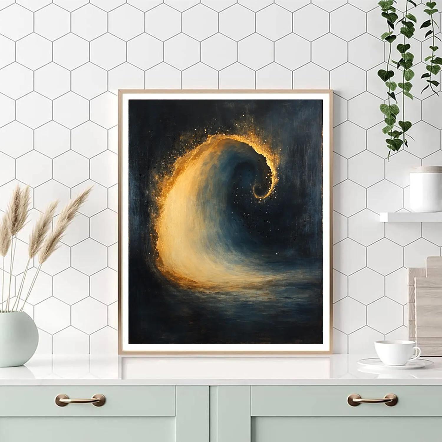 Caravaggio Inspired Celestial Nebula Veil Number painting