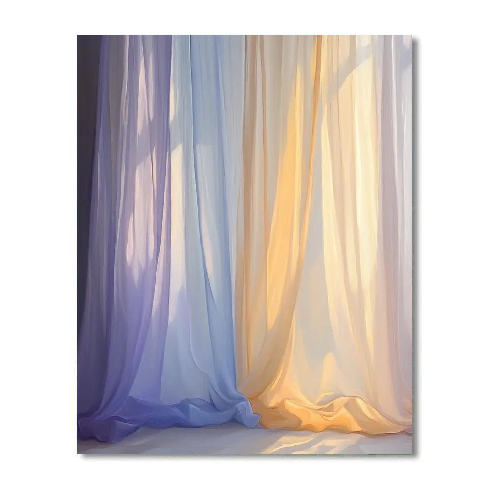 Edgar Degas Inspired Afternoon Curtain And Window Glow paint by number