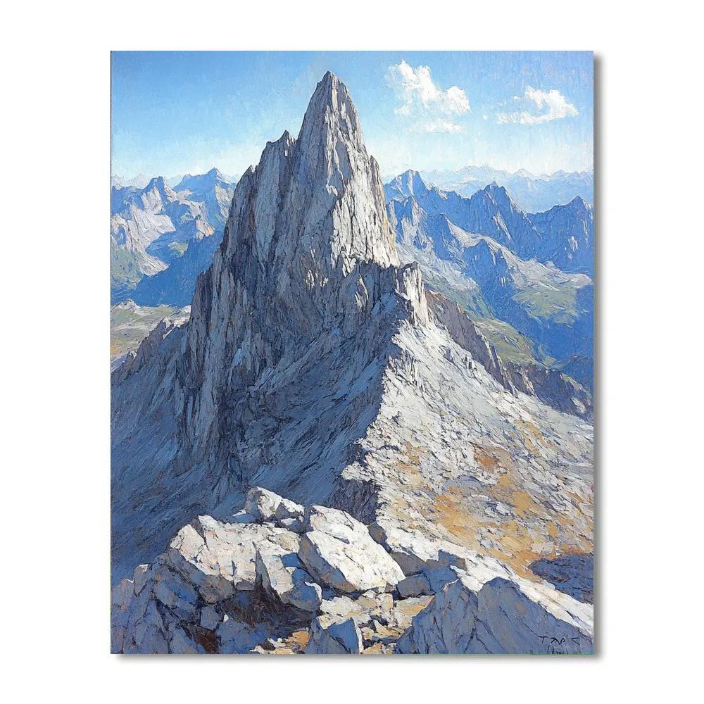 Caravaggio Inspired Midnight Mountain Peak painting number kit