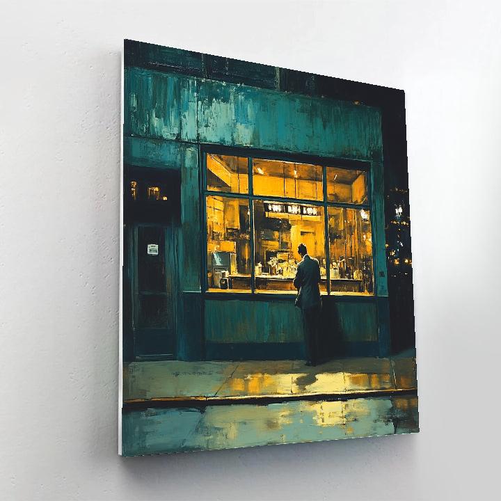 Edward Hopper Inspired Late Night Cafe Numbered painting kits