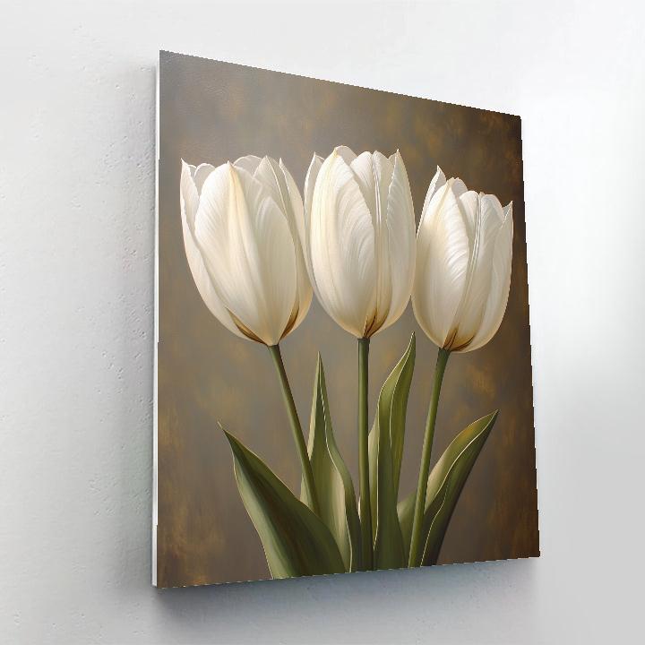 Caravaggio Inspired Twilight Tulip Trio paint by number