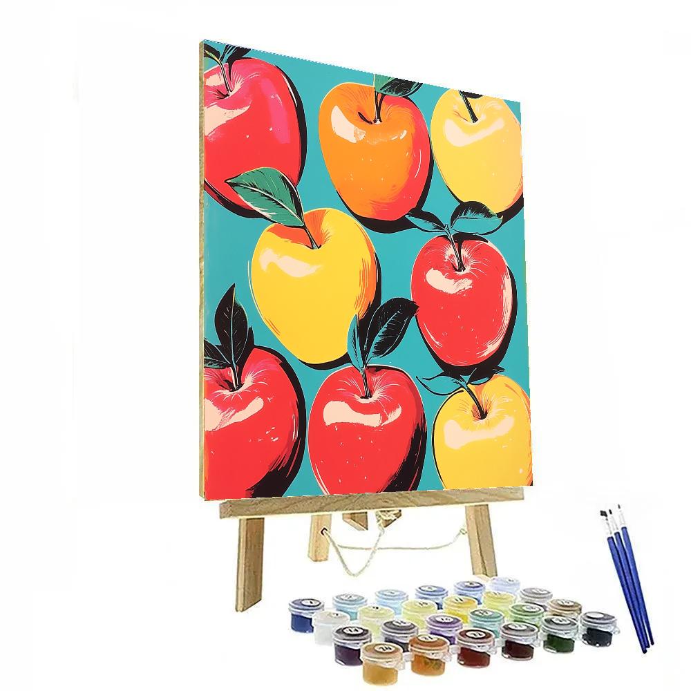 Warhol Inspired Pop Fruit Number painting