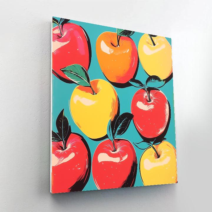 Warhol Inspired Pop Fruit Number painting