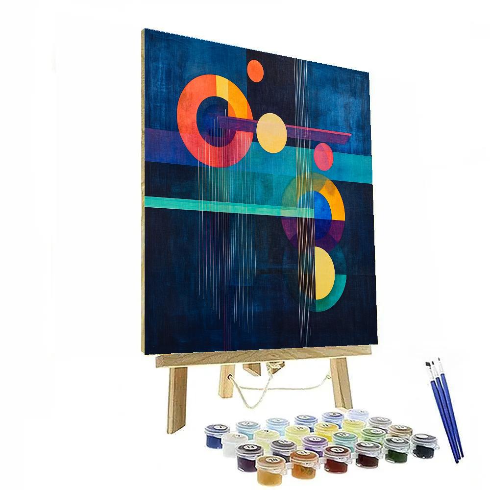 Kandinsky Inspired Cosmic Orchestra paint by numbers