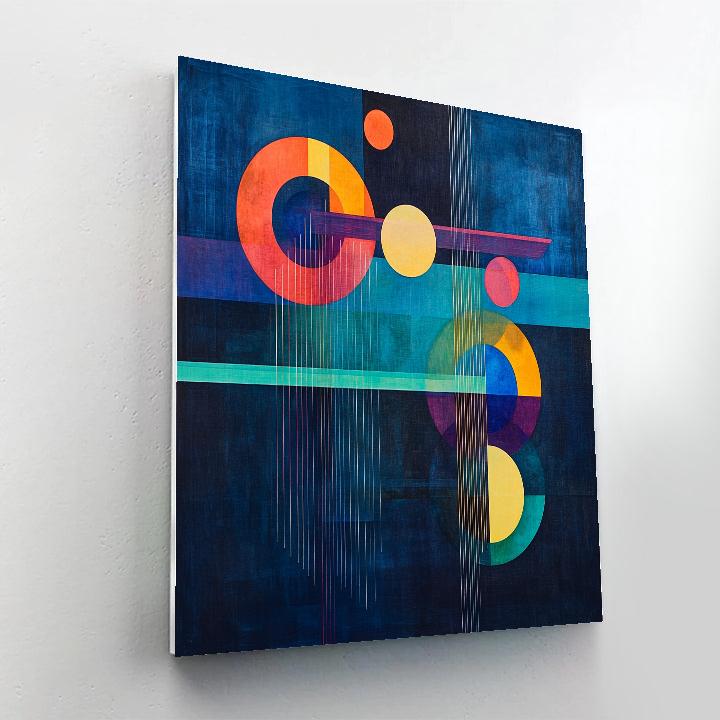 Kandinsky Inspired Cosmic Orchestra paint by numbers