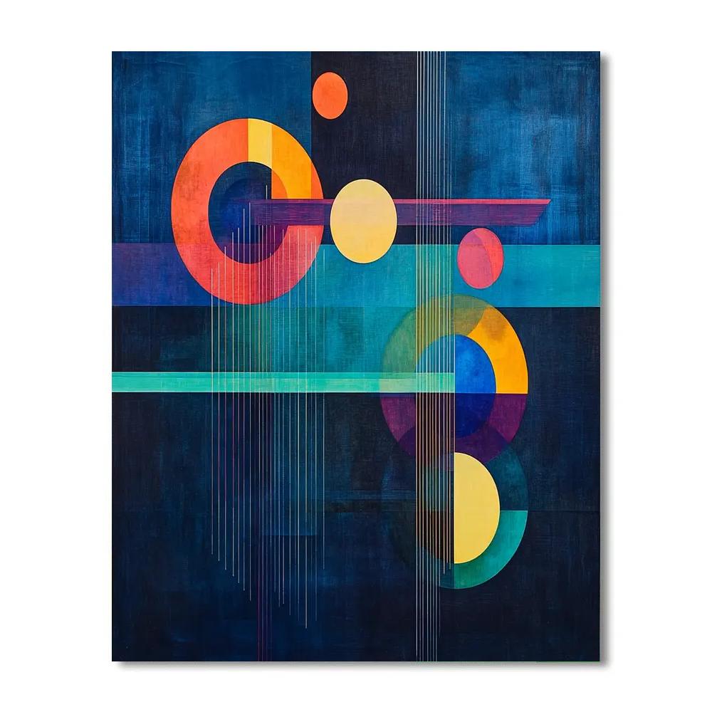 Kandinsky Inspired Cosmic Orchestra paint by numbers