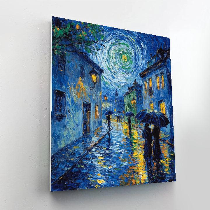 Munch Inspired Evening Rain DIY paint by numbers