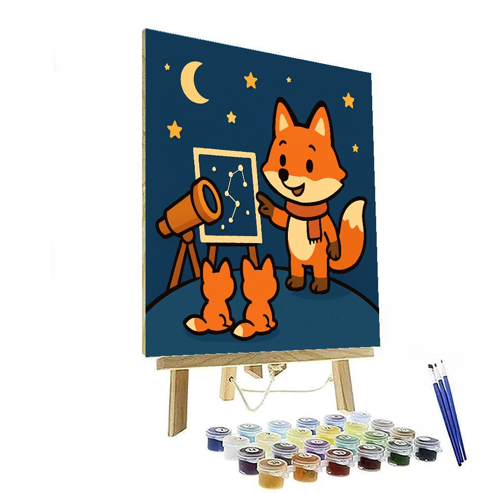 Stargazing Fox Club Numbered painting kits