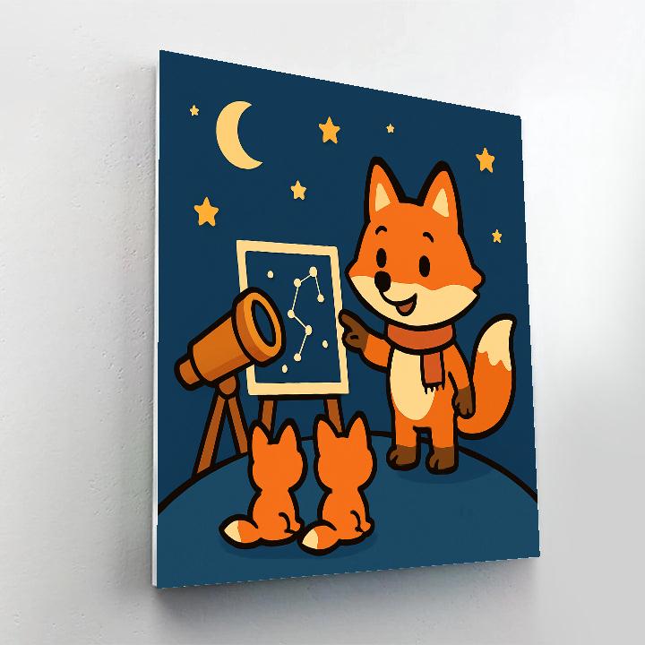 Stargazing Fox Club Numbered painting kits