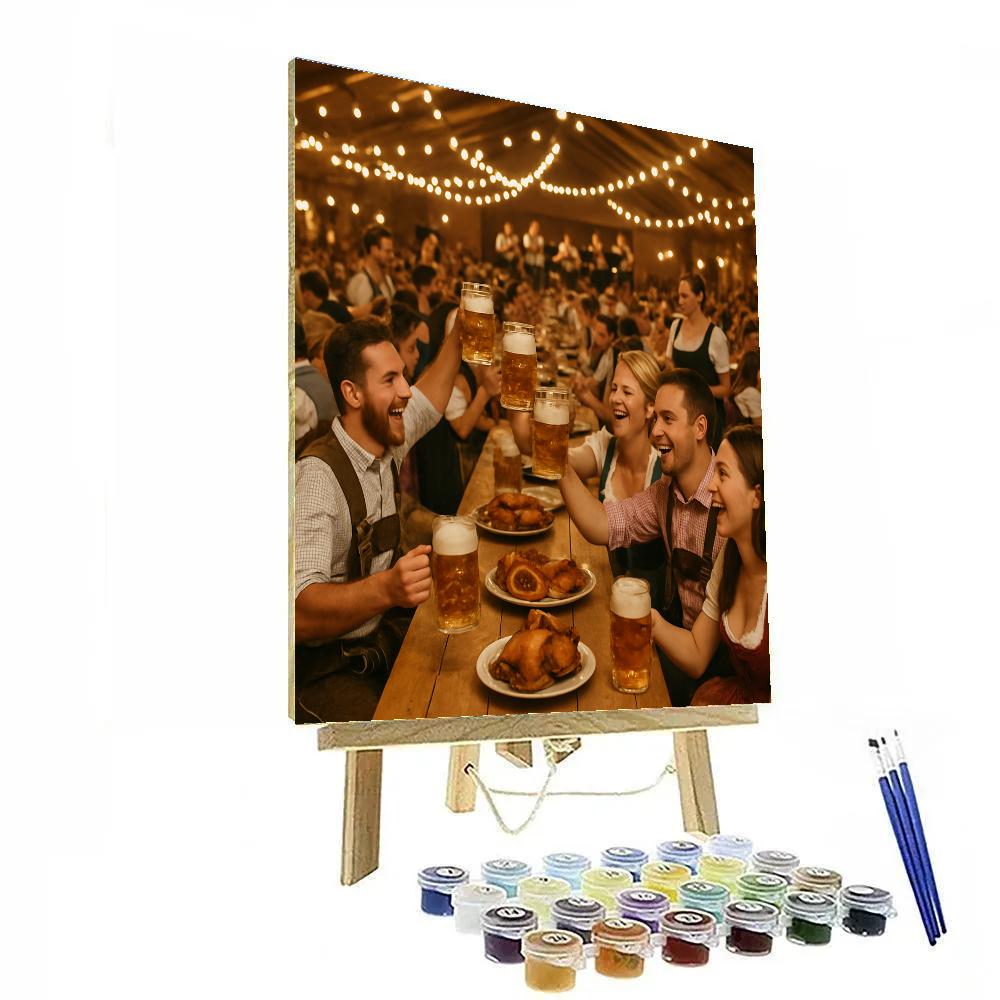 Oktoberfest Tavern Toast Painting by numbers kit
