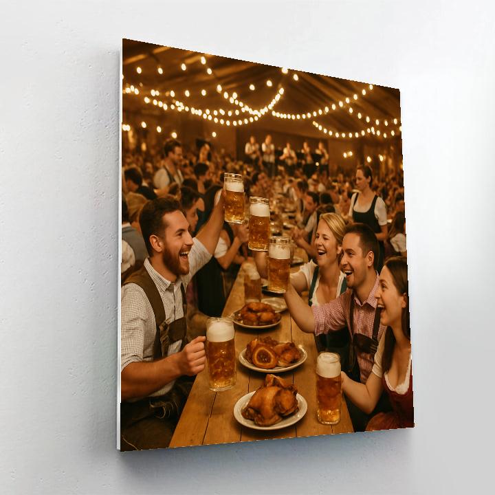 Oktoberfest Tavern Toast Painting by numbers kit