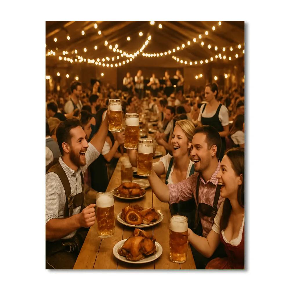 Oktoberfest Tavern Toast Painting by numbers kit