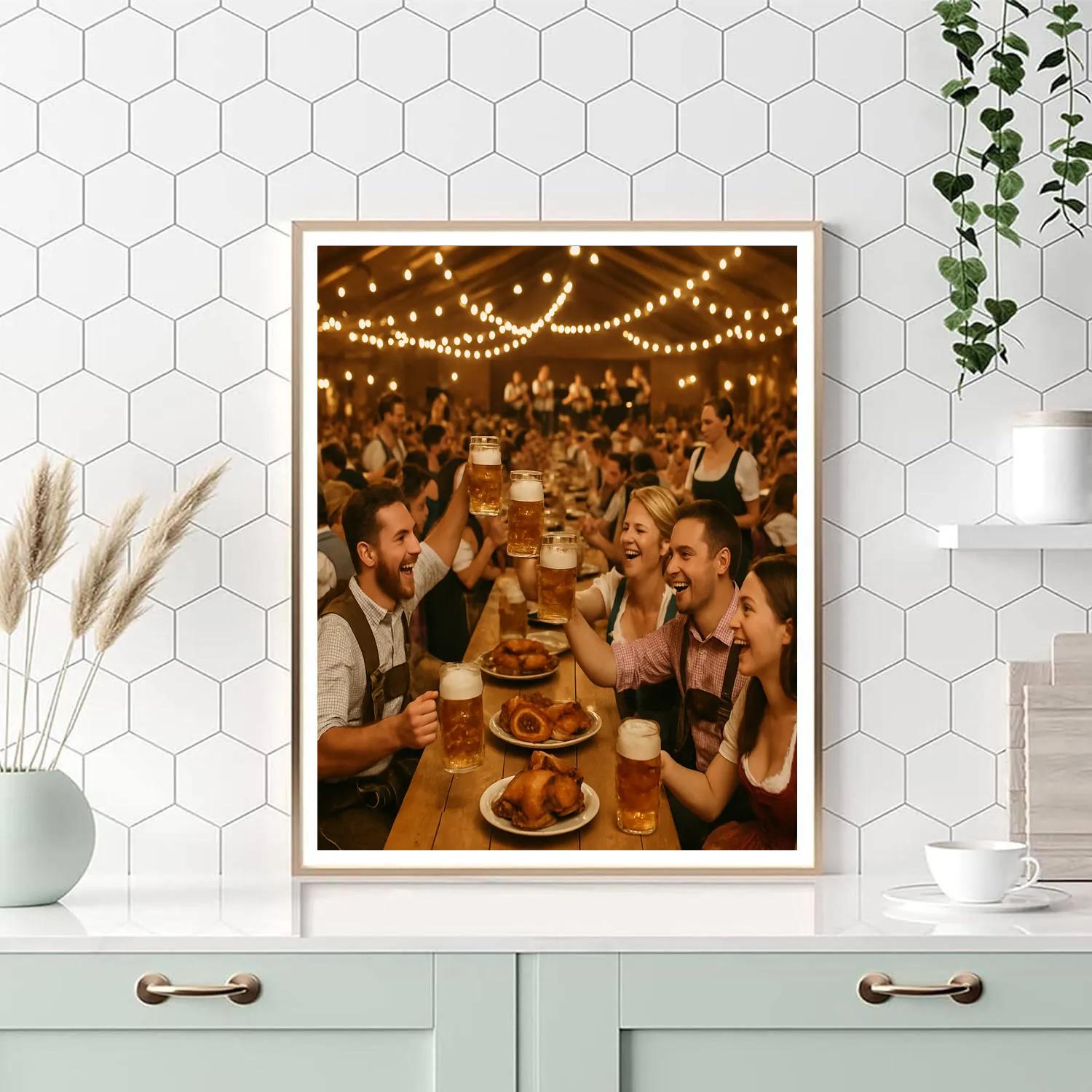 Oktoberfest Tavern Toast Painting by numbers kit