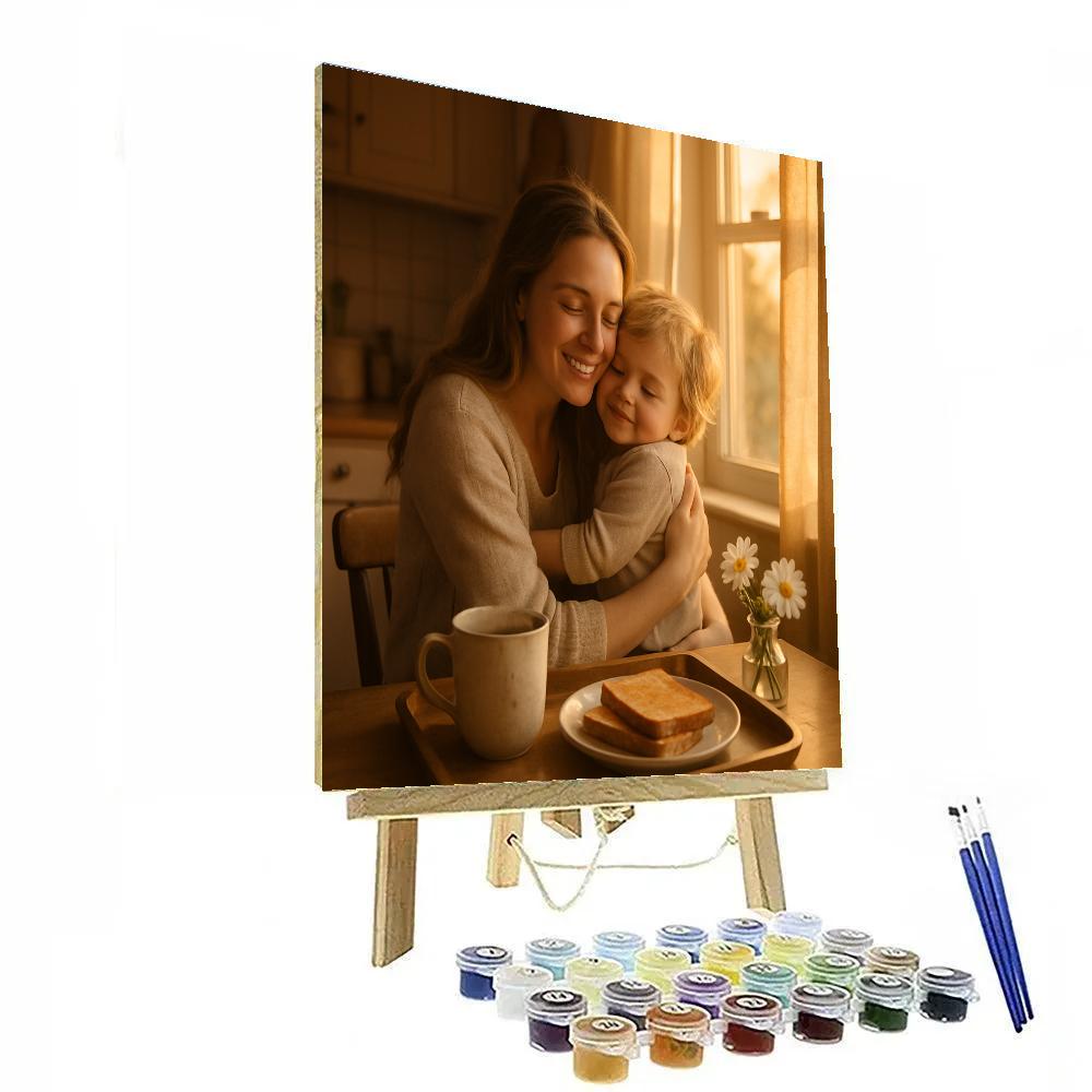 Sunlit Breakfast Cuddle paint by number