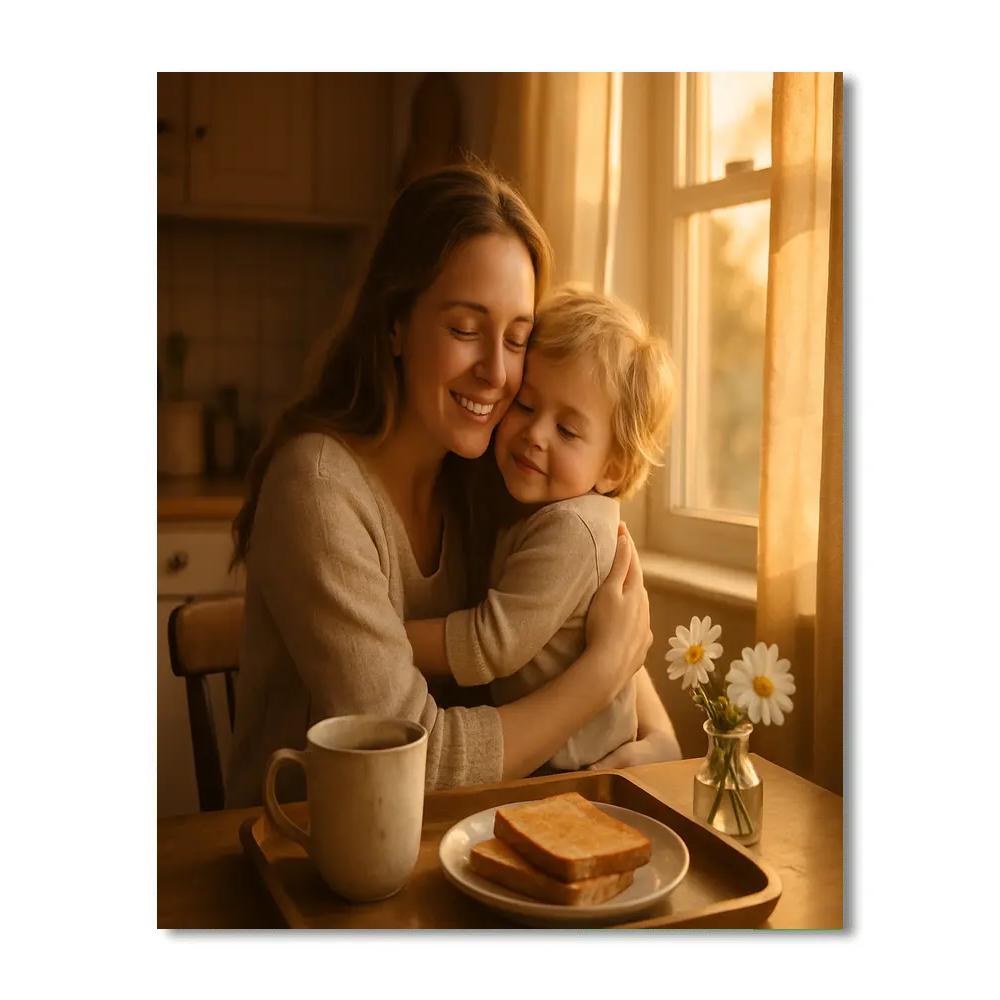 Sunlit Breakfast Cuddle paint by number