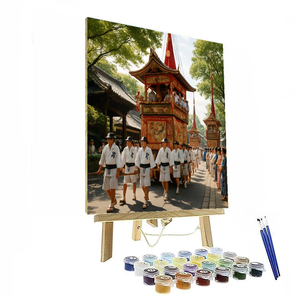 Gion Matsuri Festival Procession Kyoto paint by number