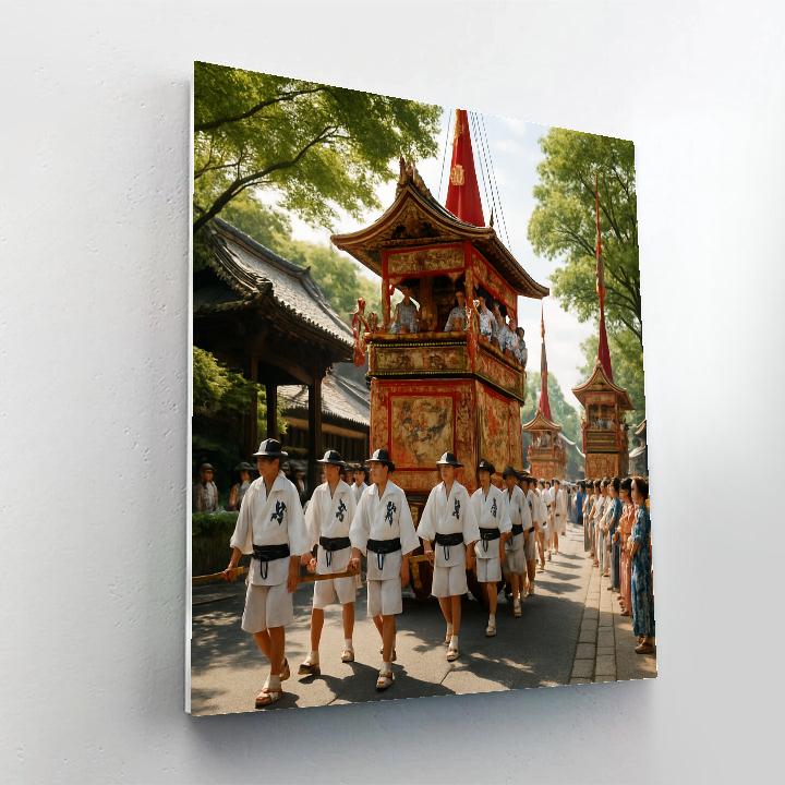 Gion Matsuri Festival Procession Kyoto paint by number
