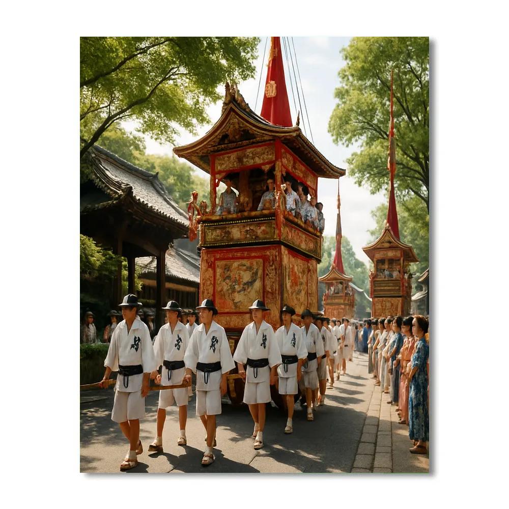 Gion Matsuri Festival Procession Kyoto paint by number